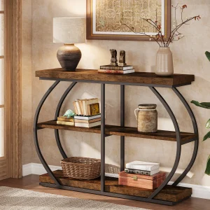 3-Tier 41.3" End Table with Shelves