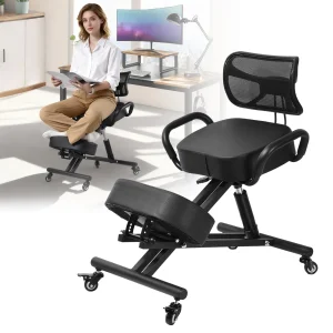 Adjustable Kneeling Chair with Back Support