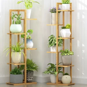 Bamboo Plant Stand - 6/7 pots