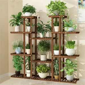 Wood Plant Stand - 11 tier
