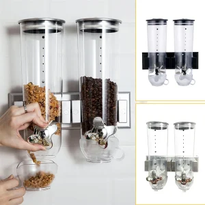 Wall-mounted 2-Barrel Cereal Dispenser
